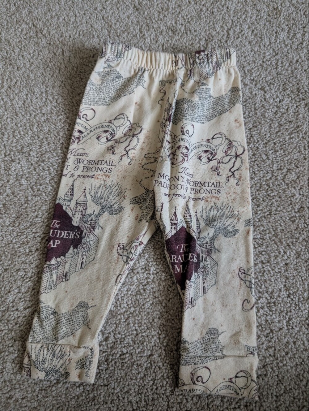 Harry Potter Cream Printed Leggings